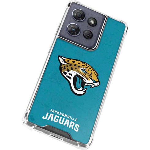 NFL Jacksonville Jaguars Distressed Moto G Play 5G (2025) Clear Case